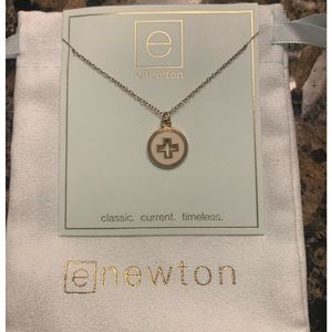 E Newton 16” Signature Cross Disc Necklace